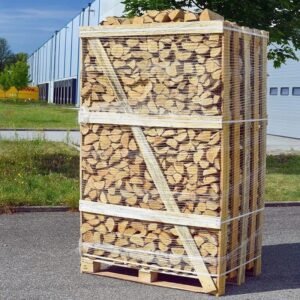 Legna da ardere di betulla da 25 cm – 1,8 m³ su pallet, essiccata in forno