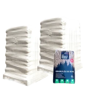 Pellet di legno francesi - 2 pallet - 126 sacchi 1890 kg