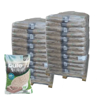 Granulés de Bois Premium Pure Pellet - 2 palettes - 130 sacs 1950kg