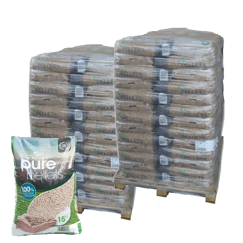 Pellet di legno di prima qualità - 3 pallet - 195 sacchi 2925 kg – foto 2