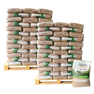 Granulés de bois Premium SimplyPELLET - 2 palettes - 130 sacs 1950 kg