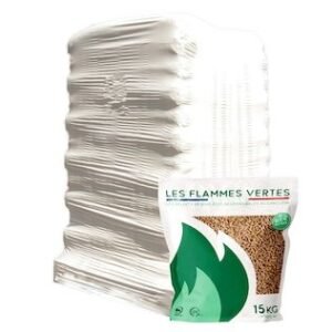 Pellet di legno Green Flame – 65 sacchi (975 kg)
