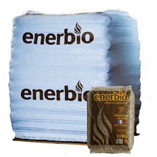 Pellet di legno ENERBIO - 3 pallet - 198 sacchi 2970 kg – foto 3