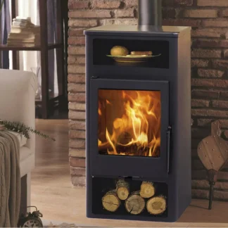 Poêle à bois avec chauffe plat Altea - 5,9 Kw