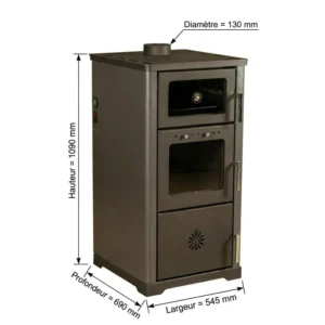 Stufa idronica a legna Neptune con forno - 25 kW