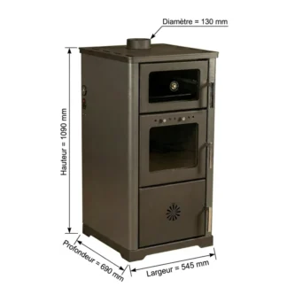 Poêle à bois hydro avec four Neptune - 25 Kw